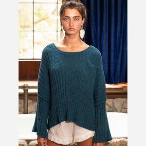 Boho Bell Sleeve Sweater – Relaxed Fit, Lightweight